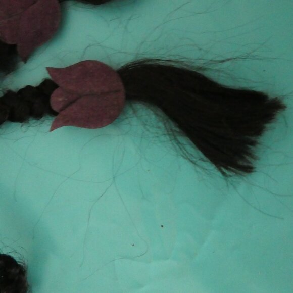 RARE HELLO KITTY Plastic Headband With Check Fleece And Black Braided Tassels - Picture 7 of 13